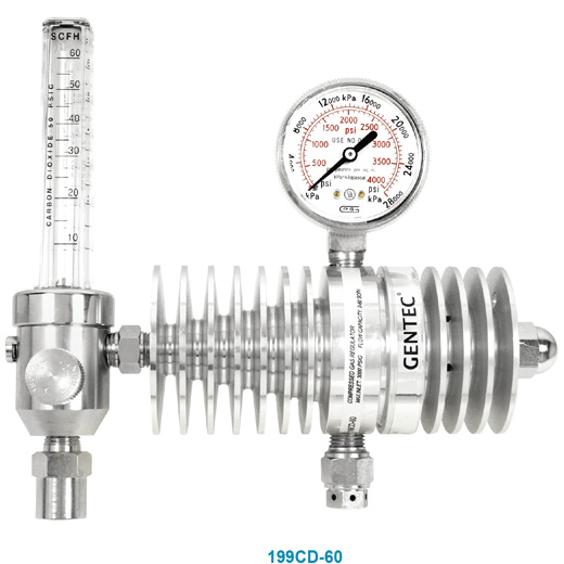 GENTEC 199CD-60 Radiator Flowmeter Regulator for CO2